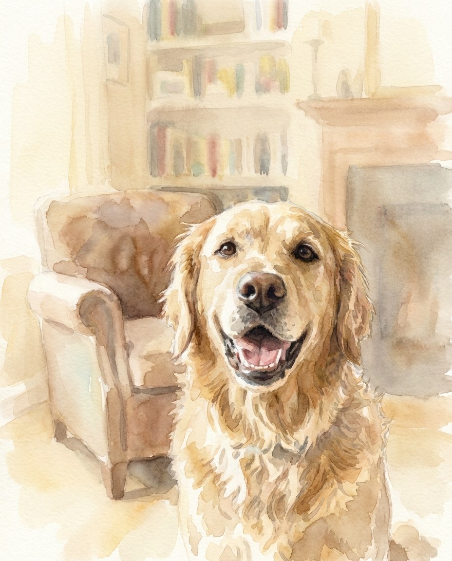 Watercolor portrait of your dog